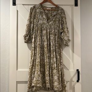 Daughters of India - Kyra Midi Dress in Olive / XS